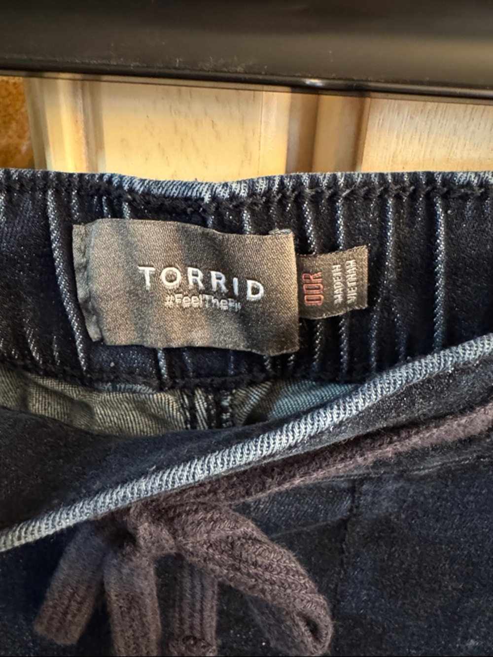 Torrid Weekender Dark Blue Pull-On Jeans with Drawstring - Picture 2 of 5
